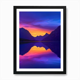 Sunset In The Mountains 79 Art Print