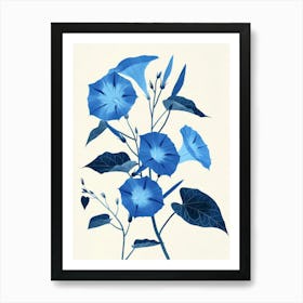 Blue Morning Glory 5 Art Print