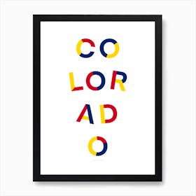 Colorado State Flag Colours Art Print