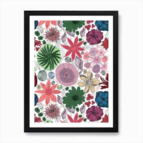 Abstract Floral Illustrations Art Print