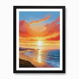 205.Golden sunset,San Francisco,USA. Art Print