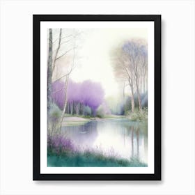 Bois Des Moutiers, 1, France Pastel Watercolour Art Print