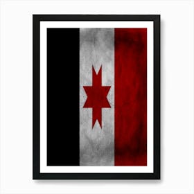 Udmurtia Flag Texture Art Print