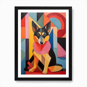 Dog Abstract Pop Art 6 Art Print