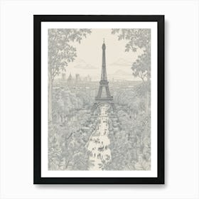 Paris Eiffel Tower 5 Art Print