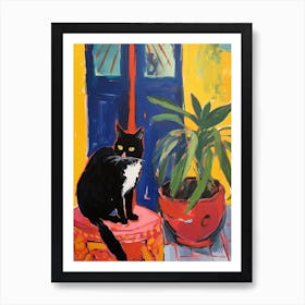 Painting Of A Cat In Agadir Morocco 3 Art Print