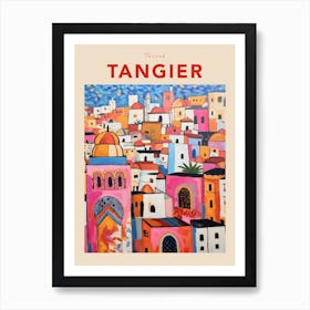 Tangier Morocco Fauvist Travel Poster Art Print