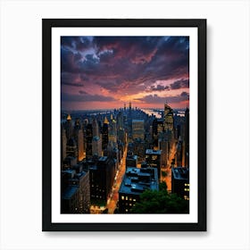 Dynamic New York Streets Alive with Energy Art Print