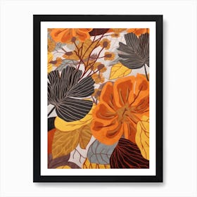 Fall Botanicals Nasturtium 2 Art Print