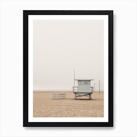 Lifeguard Hut On Beach Art Print