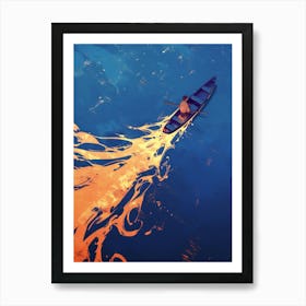 Fire In The Water Art Print