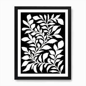 White Snake Plant Art Print