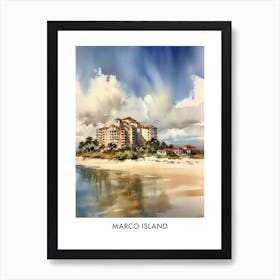 Marco Island Watercolor 2travel Poster Art Print