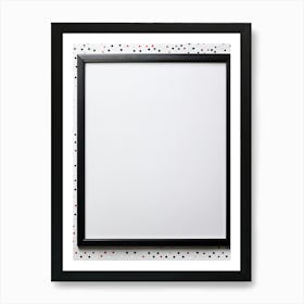 Blank Frame On Polka Dot Background Art Print