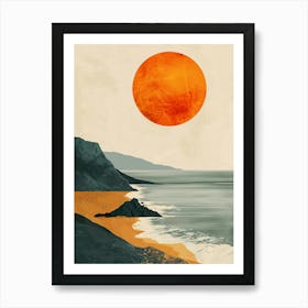 Sunset At The Beach 6 Art Print