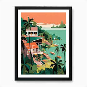 Phuket, Thailand, Graphic Illustration 2 Art Print