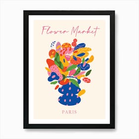 Flower Market Paris Art Print