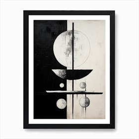 Balance Abstract Black And White 2 Art Print