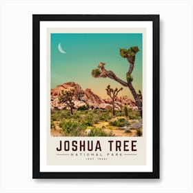 Joshua Tree Minimalist Travel Poster Art Print