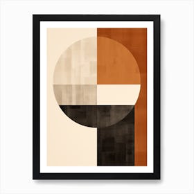 Zen Zephyr; Beige Mid Century Gentle Breeze Art Print