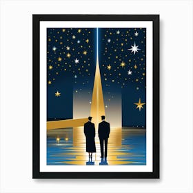 Christmas Night 13 vector art 1 Art Print