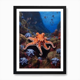 Star Sucker Pygmy Octopus Illustration 8 Art Print