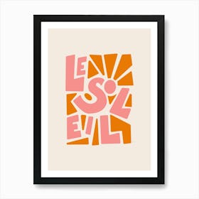 Le Soleil French Sun Art Print