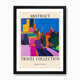 Abstract Travel Collection Poster Bangkok Thailand 2 Art Print