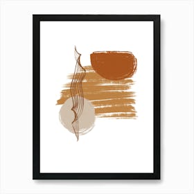 Mid Century Inspired Abstract Painting 2 Art Print