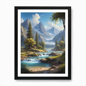 Landscape Painting 33 Art Print