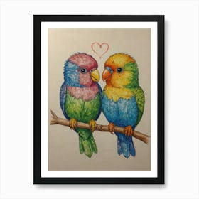 Lovebirds 5 Art Print