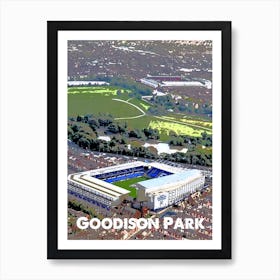 Goodison Park, Everton, Stadium, Football, Art, Soccer, Wall Print, Art Print Art Print