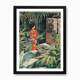 In The Garden Ryoan Ji Garden Japan 11 Art Print