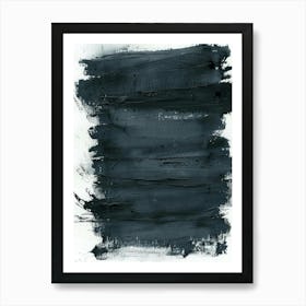 Black Brushstrokes Art Print