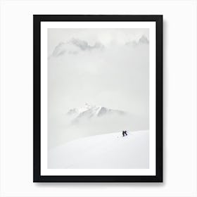 Chamonix France Minimal 2 Art Print