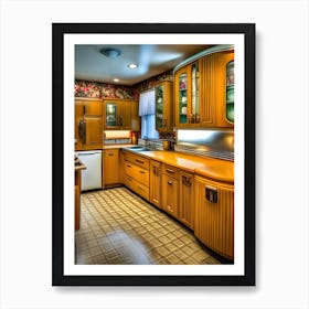 Retro Kitchen 3 Art Print