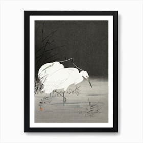 Two Egrets In The Reeds (1900 1930), Ohara Koson Art Print