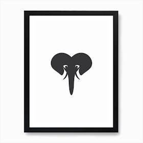 Simple Elephant Heart Art Print