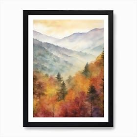Autumn Forest Landscape Great Smoky Mountains National Park Art Print