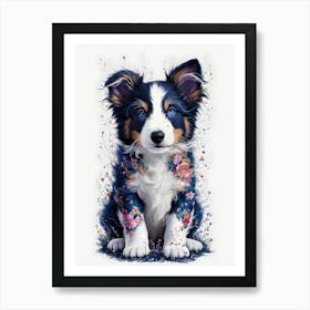 Australian Shepherd Puppy Art Print