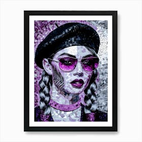 Mosaic Girl Art Print