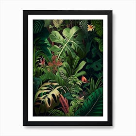 Majestic Jungle 9 Botanicals Art Print