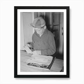 Little Boy Receiving His Family S Mail At The Post Office Of The Casa Grande Valley Farms, Pinal County, Arizona By Russ Art Print