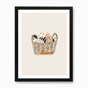 Basket Of Eggs Art Print