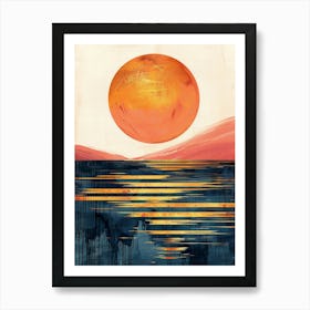 Sunset Over Water Art Print