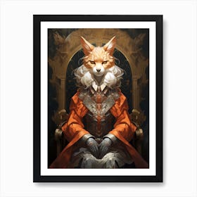 Fox In A Throne Art Print