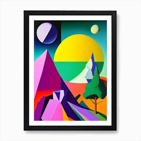 Dwarf Planet Abstract Modern Pop Space Art Print