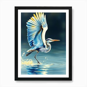 Blue Heron 6 Art Print