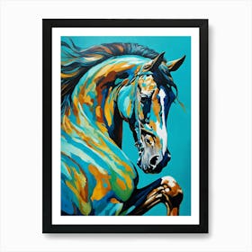 Horse Painting Galloping Art Print
