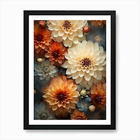 Dahlias 21 Art Print